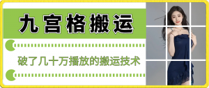 最新九宫格搬运，十秒一个作品，破了几十万播放的搬运技术【揭秘】-网创学习资源
