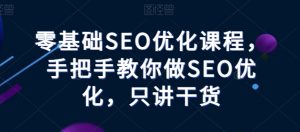 零基础SEO优化课程，手把手教你做SEO优化，只讲干货-网创学习资源