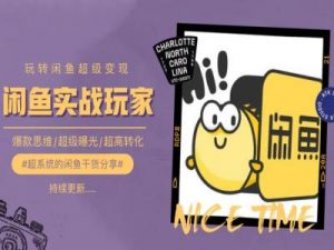 手把手教你0到1系统玩转闲鱼变现，爆款思维/超级曝光/超高转化-网创学习资源