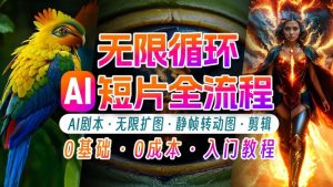 AI剪辑无限循环画面：新手轻松月入上万的秘技【揭秘】-网创学习资源