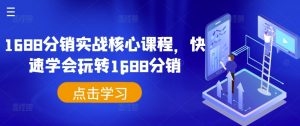 1688分销实战核心课程，快速学会玩转1688分销-网创学习资源