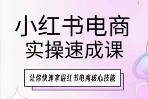 小红书电商实操速成课，让你快速掌握红书电商核心技能-网创学习资源
