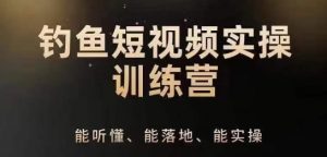0基础学习钓鱼短视频系统运营实操技巧，钓鱼再到系统性讲解定位ip策划技巧-网创学习资源