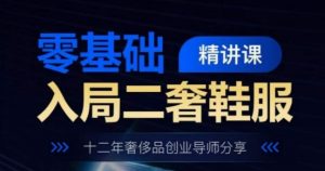 零基础入局二奢鞋服精讲课，十二年奢侈品创业导师分享-网创学习资源