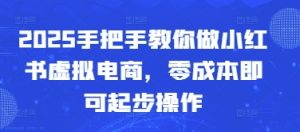 2025手把手教你做小红书虚拟电商，零成本即可起步操作-网创学习资源