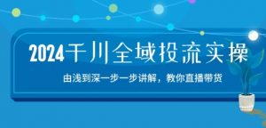 2024千川全域投流精品实操：由谈到深一步一步讲解，教你直播带货-15节-网创学习资源