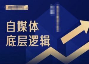 2024自媒体底层逻辑录播课，自媒体小白必看-网创学习资源