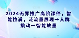 2024无界推广高阶课件，智能拉满，泛流量展现→人群撬动→智能放量-网创学习资源