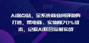 Ai终点站，全系统商业闭环矩阵打造，帮电商、实体降70%成本，12款Ai联合深度实战【0906更新】-网创学习资源