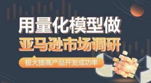 用量化模型做亚马逊市场调研，从数据出发，更高效更准确做判断，极大提高产品开发成功率-网创学习资源
