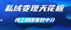私域变现天花板，网课家教中介，只做渠道和流量，让大学生给你打工，0成本实现月入五位数【揭秘】-网创学习资源