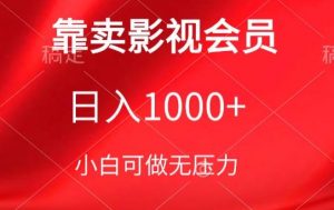 靠卖影视会员，日入1000+，落地保姆级教程，新手可学【揭秘】-网创学习资源