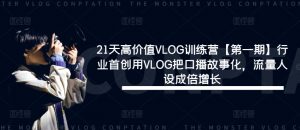 21天高价值VLOG训练营【第一期】行业首创用VLOG把口播故事化，流量人设成倍增长-网创学习资源