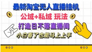 最新淘宝挂机无人直播 公域+私域玩法打造真正的日不落直播间 小白看了也能马上上手【揭秘】-网创学习资源