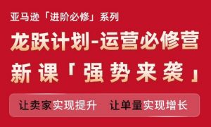 亚马逊进阶必修系列，龙跃计划-运营必修营新课，让卖家实现提升 让单量实现增长-网创学习资源