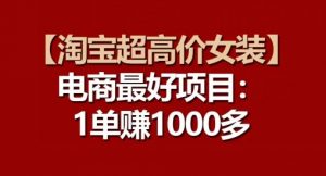 【淘宝超高价女装】电商最好项目：每一单都是高利润-网创学习资源