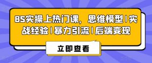 8S实操上热门课，思维模型|实战经验|暴力引流|后端变现-网创学习资源