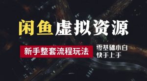 2024最新闲鱼虚拟资源玩法，养号到出单整套流程，多管道收益，每天2小时月收入过万【揭秘】-网创学习资源