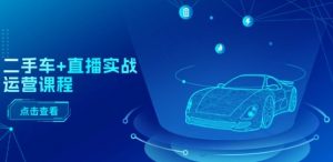 二手车+直播实战运营课程：直播推荐/短视频推荐/千川投放/直播全流程-网创学习资源
