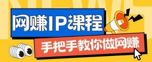 ip合伙人打造1.0，从0到1教你做网创，实现月入过万【揭秘】-网创学习资源