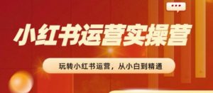 2024小红书运营实操营，​从入门到精通，完成从0~1~100-网创学习资源