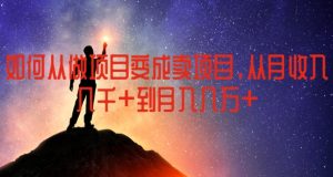 如何从做项目变成卖项目，从月收入几千到月入几万【揭秘】-网创学习资源
