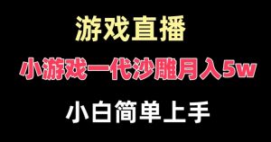 玩小游戏一代沙雕月入5w，爆裂变现，快速拿结果，高级保姆式教学【揭秘】-网创学习资源