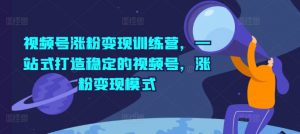 视频号涨粉变现训练营，一站式打造稳定的视频号，涨粉变现模式-网创学习资源