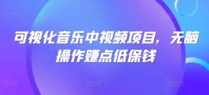 可视化音乐中视频项目，无脑操作赚点低保钱-网创学习资源