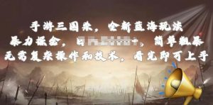 手游三国杀最新蓝海玩法，简单粗暴，无需复杂的操作和技术，看完即可上手【揭秘】-网创学习资源