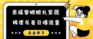 恶搞容嬷嬷扎紫薇短视频，极度反差引爆流量-网创学习资源