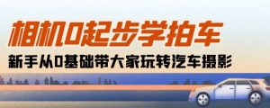 相机0起步学拍车：新手从0基础带大家玩转汽车摄影(18节课)-网创学习资源