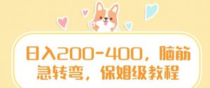 日入200-400，脑筋急转弯，保姆级教程【揭秘】-网创学习资源