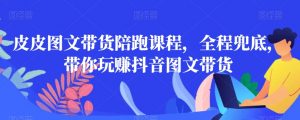 皮皮图文带货陪跑课程，全程兜底，带你玩赚抖音图文带货-网创学习资源