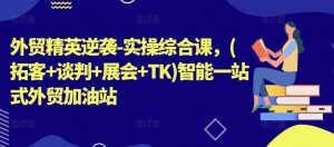 外贸精英逆袭-实操综合课，(拓客+谈判+展会+TK)智能一站式外贸加油站-网创学习资源