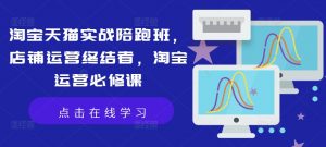 淘宝天猫实战陪跑班，店铺运营终结者，淘宝运营必修课-网创学习资源