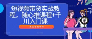 短视频带货实战教程，随心推课程+千川入门课-网创学习资源