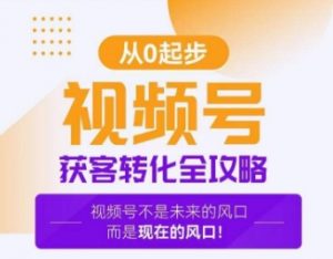 视频号获客转化全攻略，手把手教你打造爆款视频号！-网创学习资源