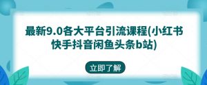 最新9.0各大平台引流课程(小红书快手抖音闲鱼头条b站)-网创学习资源