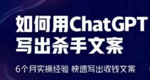 如何用ChatGPT写出杀手文案，6个月实操经验，快速写出收钱文案-网创学习资源