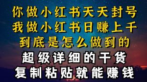 都知道小红书能引流私域变现，可为什么我能一天引流几十人变现上千，但你却频频封号违规被限流【揭秘】-网创学习资源
