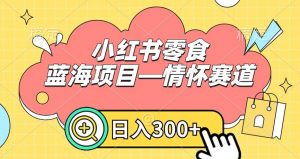 小红书零食蓝海项目—情怀赛道，0门槛，日入300+【揭秘】-网创学习资源
