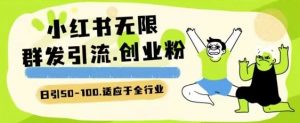 小红书一天引流一二百创业粉技术 可引全行业精准粉玩法【揭秘】-网创学习资源