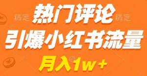 热门评论引爆小红书流量，作品制作简单，商单接到手软【揭秘】-网创学习资源