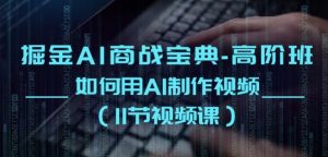 掘金AI商战宝典-高阶班：如何用AI制作视频(11节视频课)-网创学习资源