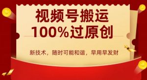 外边收费599创作者分成计划，视频号搬运100%过原创，新技术，适合零基础小白，月入两万+【揭秘】-网创学习资源