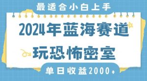 2024年蓝海赛道玩恐怖密室日入2000+，无需露脸，不要担心不会玩游戏，小白直接上手，保姆式教学【揭秘】-网创学习资源