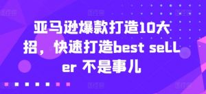 亚马逊爆款打造10大招，快速打造best seller 不是事儿-网创学习资源